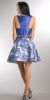 Solid Crop Top Short Floral Print Skirt Homecoming Dress back